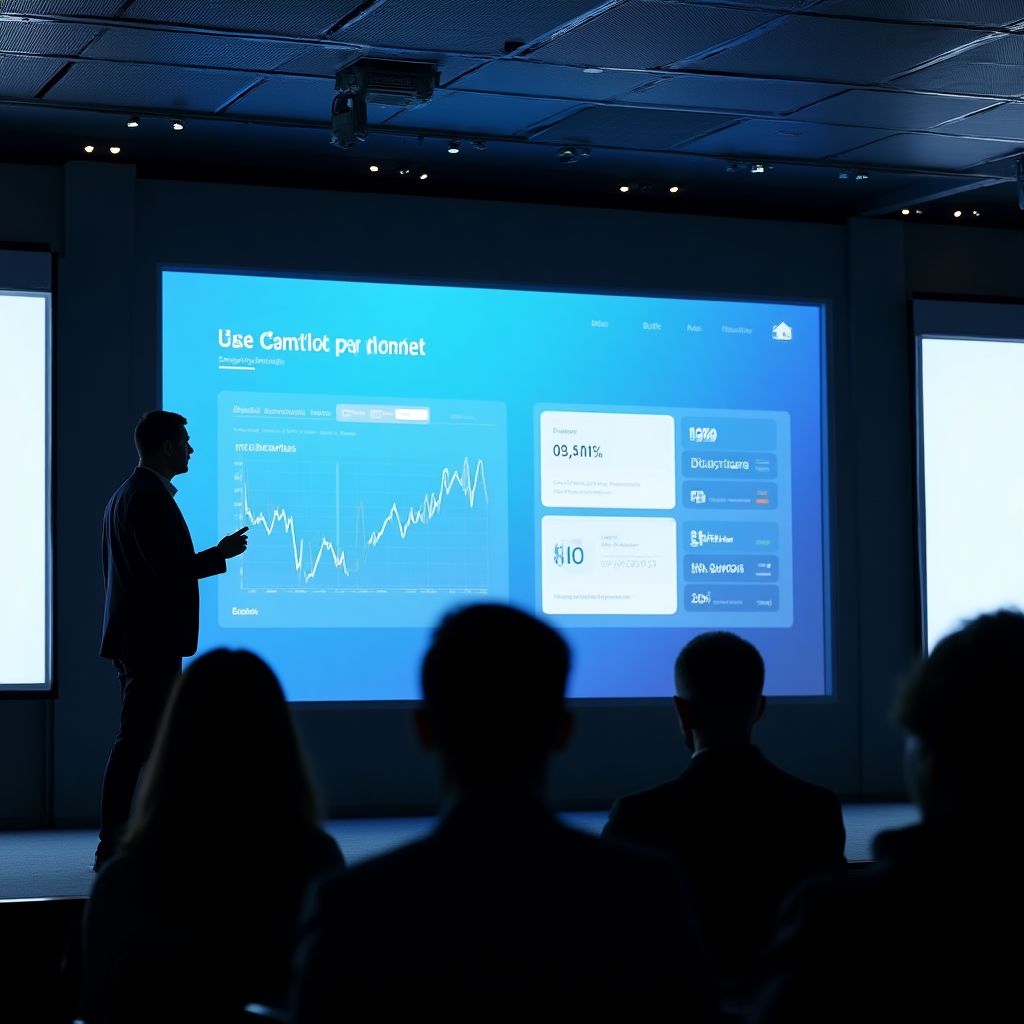 Presentación en evento fintech